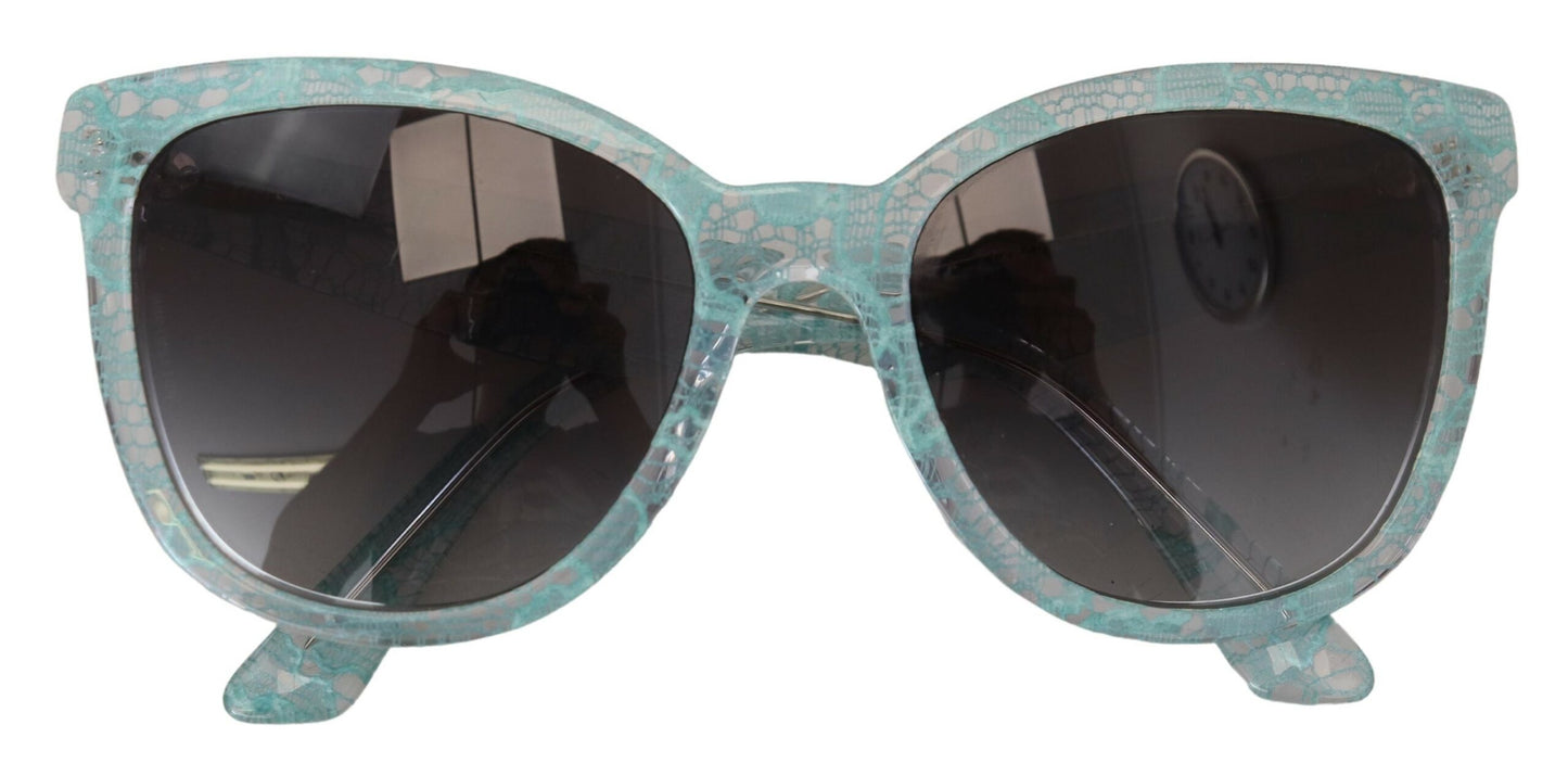 Dolce & Gabbana Blue DG4190 Lace Crystal Acetate Butterfly Sunglasses