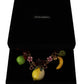 Dolce & Gabbana Gold Brass Sicily Fruits Roses Statement Necklace