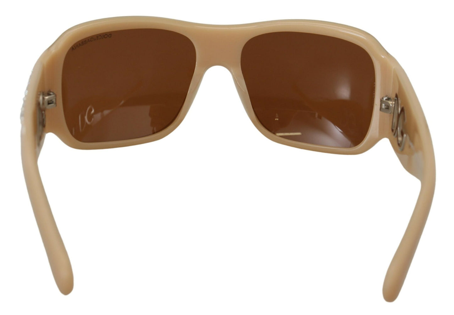 Dolce & Gabbana Cream DG4027B Swarovski Stones Brown Lens Sunglasses