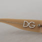 Dolce & Gabbana Cream DG4027B Swarovski Stones Brown Lens Sunglasses