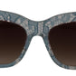 Dolce & Gabbana Blue Lace Acetate Crystal Butterfly DG4231 Sunglasses