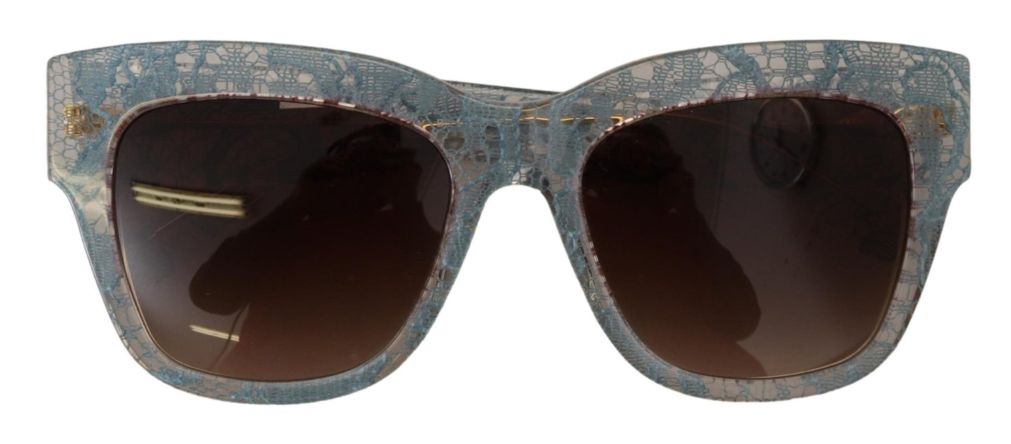 Dolce & Gabbana Blue Lace Acetate Crystal Butterfly DG4231 Sunglasses