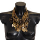 Dolce & Gabbana Gold Brass Sicily Charm Heart Statement Necklace