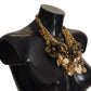 Dolce & Gabbana Gold Brass Sicily Charm Heart Statement Necklace