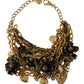 Dolce & Gabbana Gold Brass Sicily Charm Heart Statement Necklace