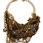 Dolce & Gabbana Gold Brass Sicily Charm Heart Statement Necklace