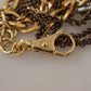 Dolce & Gabbana Gold Brass Sicily Charm Heart Statement Necklace