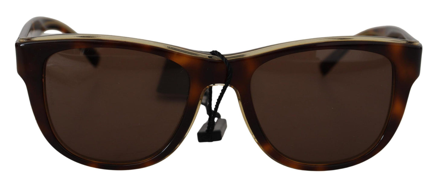 Dolce & Gabbana Plastic Full Rim Brown Mirror Lens DG4284 Sunglasses