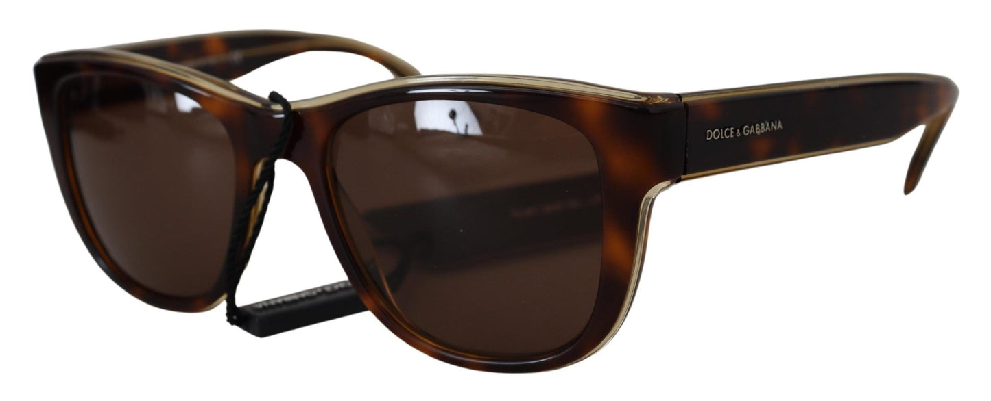 Dolce & Gabbana Plastic Full Rim Brown Mirror Lens DG4284 Sunglasses