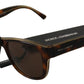 Dolce & Gabbana Plastic Full Rim Brown Mirror Lens DG4284 Sunglasses