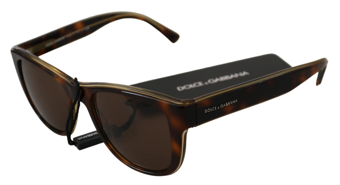 Dolce & Gabbana Plastic Full Rim Brown Mirror Lens DG4284 Sunglasses