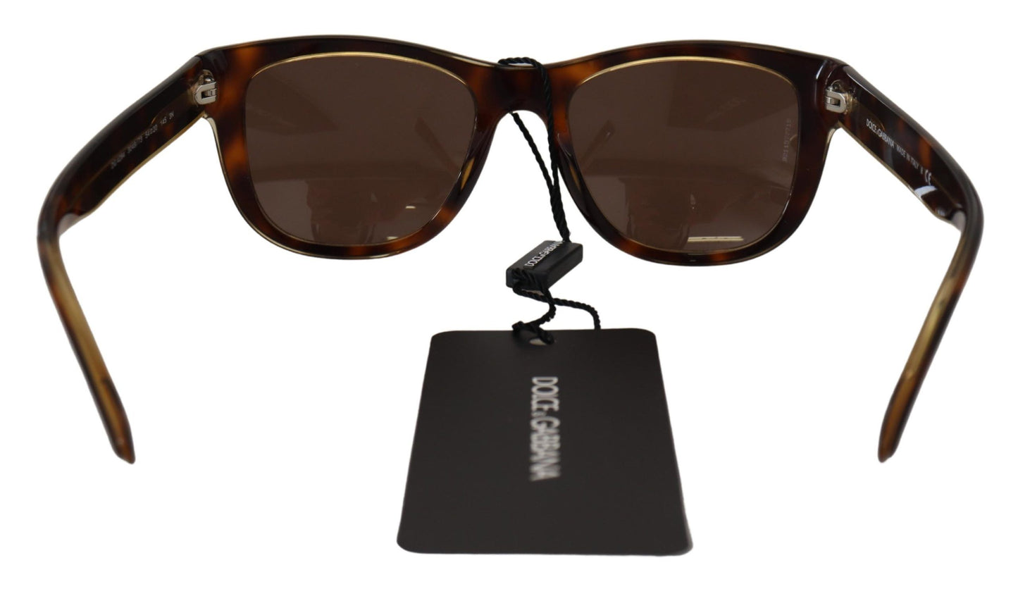 Dolce & Gabbana Plastic Full Rim Brown Mirror Lens DG4284 Sunglasses