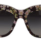 Dolce & Gabbana Black Floral Acetate Rectangle Shades DG4231F Sunglasses