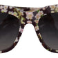 Dolce & Gabbana Black Floral Acetate Rectangle Shades DG4231F Sunglasses