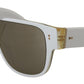 Dolce & Gabbana White Acetate Full Rim Frame Shades DG4356F Sunglasses