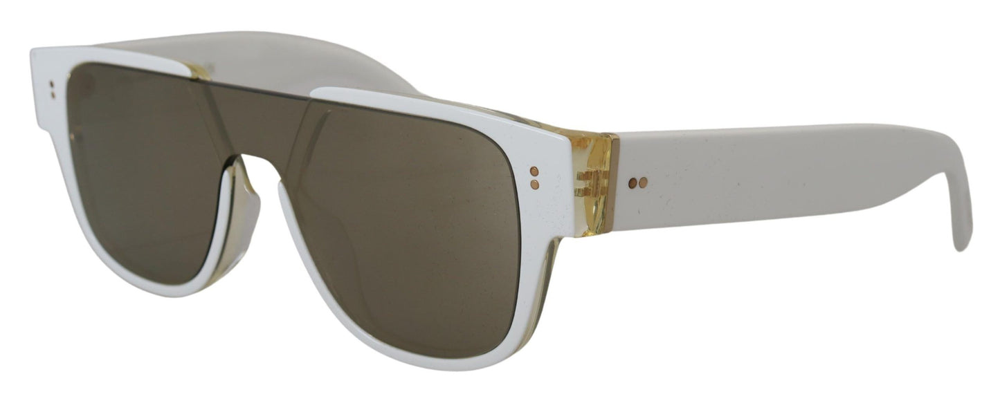 Dolce & Gabbana White Acetate Full Rim Frame Shades DG4356F Sunglasses