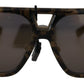 Dolce & Gabbana Brown Camo Metal Matte Mirror Lens DG2167 Sunglasses