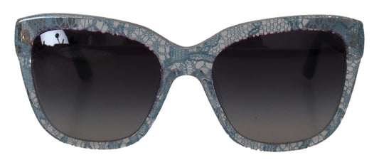 Dolce & Gabbana Blue Lace Acetate Rectangle Shades DG4226 Sunglasses