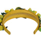 Dolce & Gabbana Exquisite Silk Crystal Lemon Headband Diadem