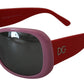 Dolce & Gabbana Pink Red Plastic Frame Oversized DG4033 Sunglasses