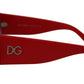 Dolce & Gabbana Pink Red Plastic Frame Oversized DG4033 Sunglasses