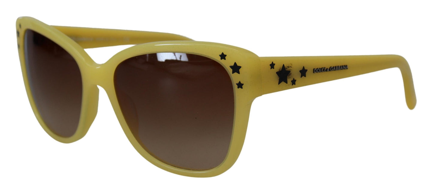 Dolce & Gabbana Yellow Acetate Frame Stars Embellishment DG4124 Sunglasses