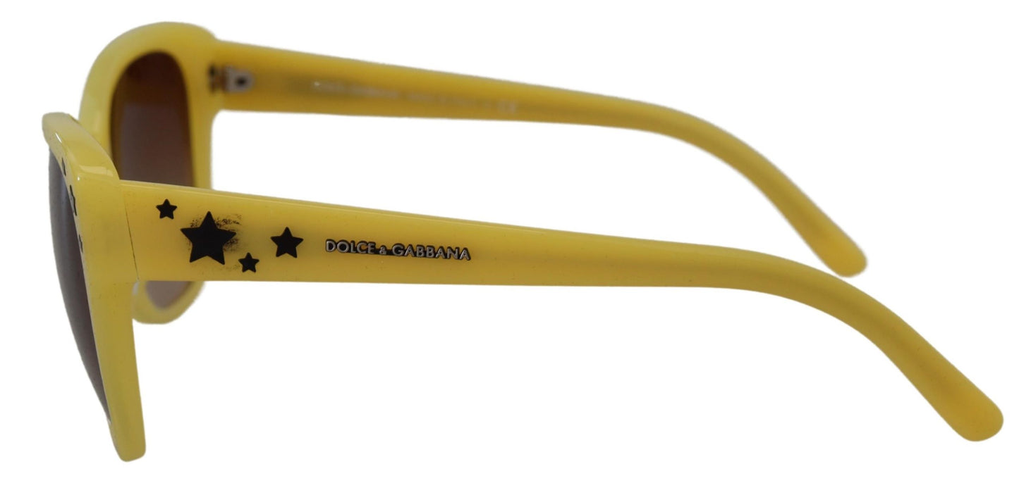 Dolce & Gabbana Yellow Acetate Frame Stars Embellishment DG4124 Sunglasses