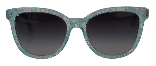 Dolce & Gabbana Blue Lace Crystal Acetate Butterfly DG4190 Sunglasses