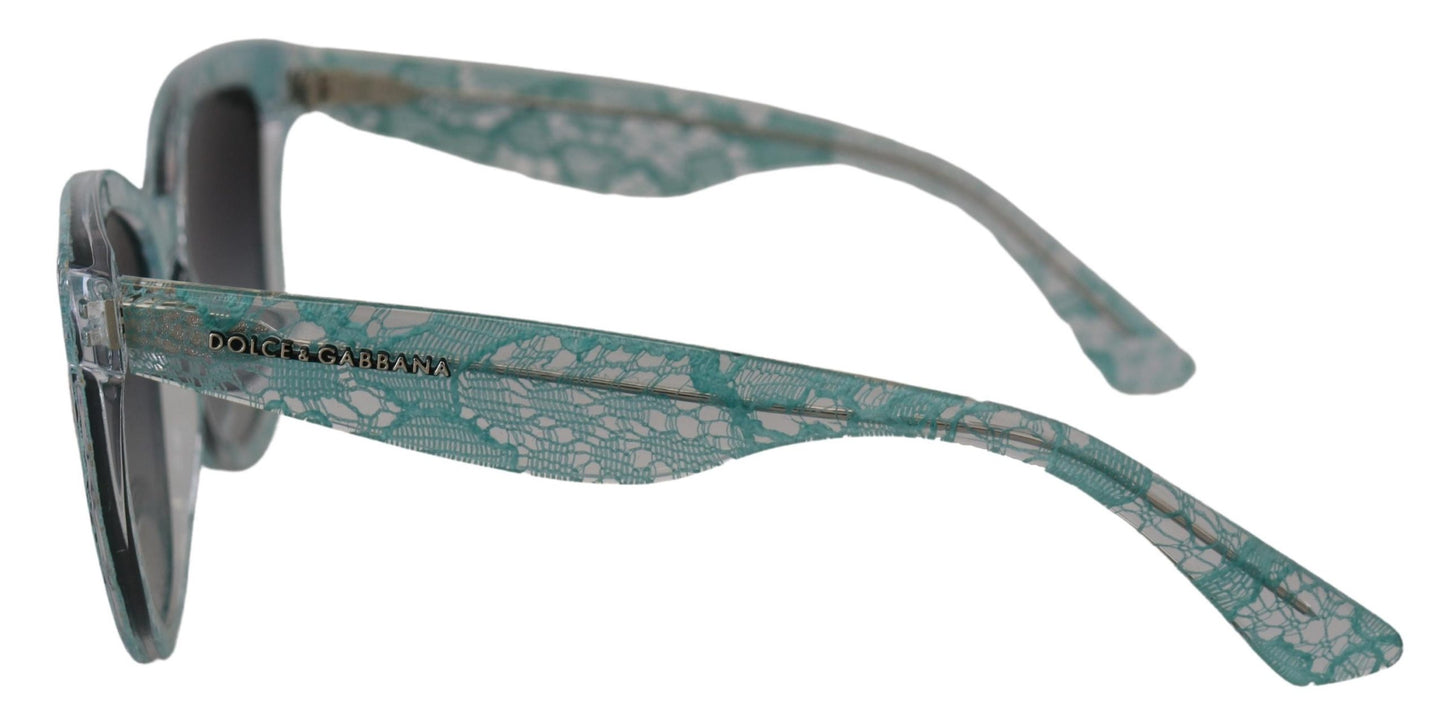 Dolce & Gabbana Blue Lace Crystal Acetate Butterfly DG4190 Sunglasses