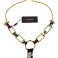 Dolce & Gabbana Gold Brass Sicily Crystal Robe Statement Necklace