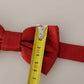 Dolce & Gabbana Elegant Red Silk Tied Bow Tie