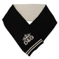 Dolce & Gabbana Black White Cotton DG Printed Cashmere Shawl Scarf