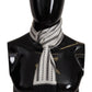 Dolce & Gabbana Black White Silk Polka Dot Print Shawl Fringe Scarf