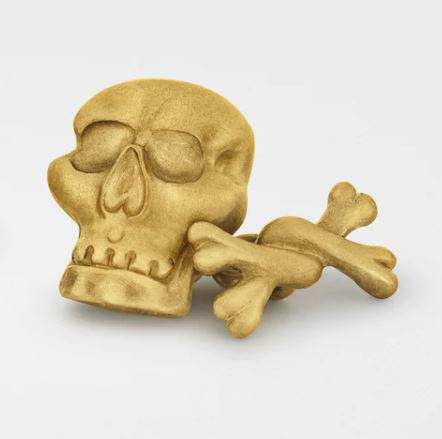 Anatoly Startsev "Jolly Roger" Skull and Bones Cufflinks in 18K Gold