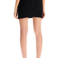 Self Portrait Black Knit Jewel Button Mini Skirt