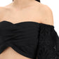 Self Portrait Black Sangallo Off-Shoulder Bandeau Top