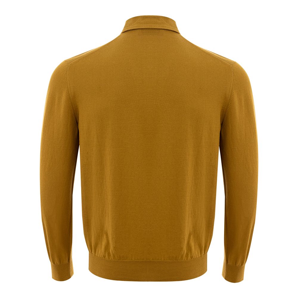 Gran Sasso Yellow Cotton Polo Shirt