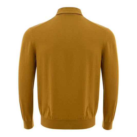 Gran Sasso Yellow Cotton Polo Shirt