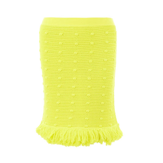 Bottega Veneta Yellow Fringe Skirt