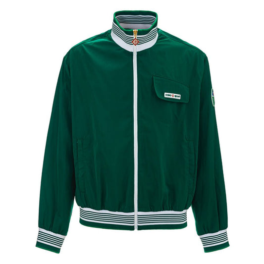 Casablanca Green White Logo Zip Sporting Jacket