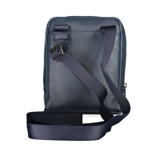 Piquadro Blue Leather Shoulder Bag