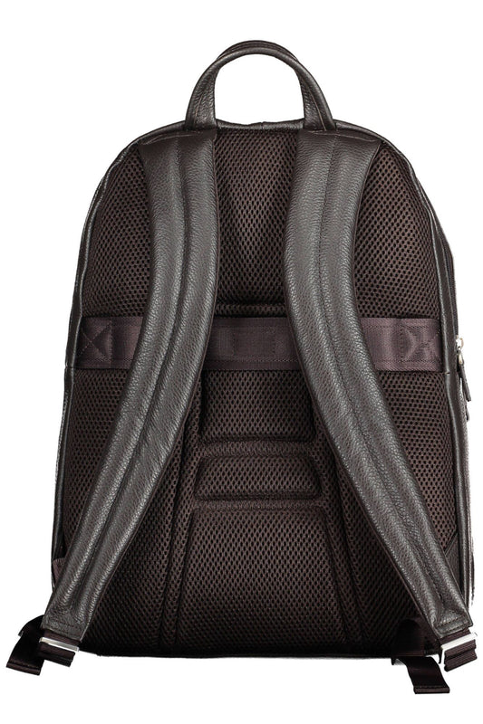 Piquadro Brown Leather Backpack