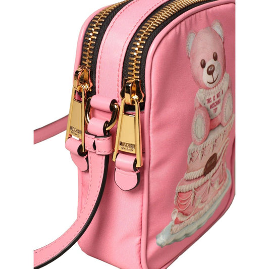 Moschino Couture Pink Teddy Bear Cake Crossbody Bag