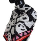 Dolce & Gabbana Multicolor Panda Print Silk Shawl Wrap Scarf