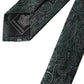 Dolce & Gabbana Green Floral Pattern 100% Silk Adjustable Men Tie