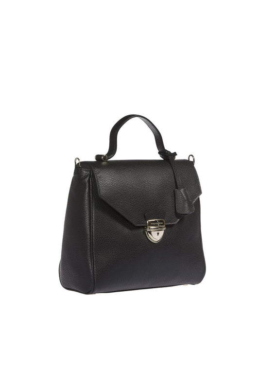 Trussardi Embossed Leather Elegance Handbag
