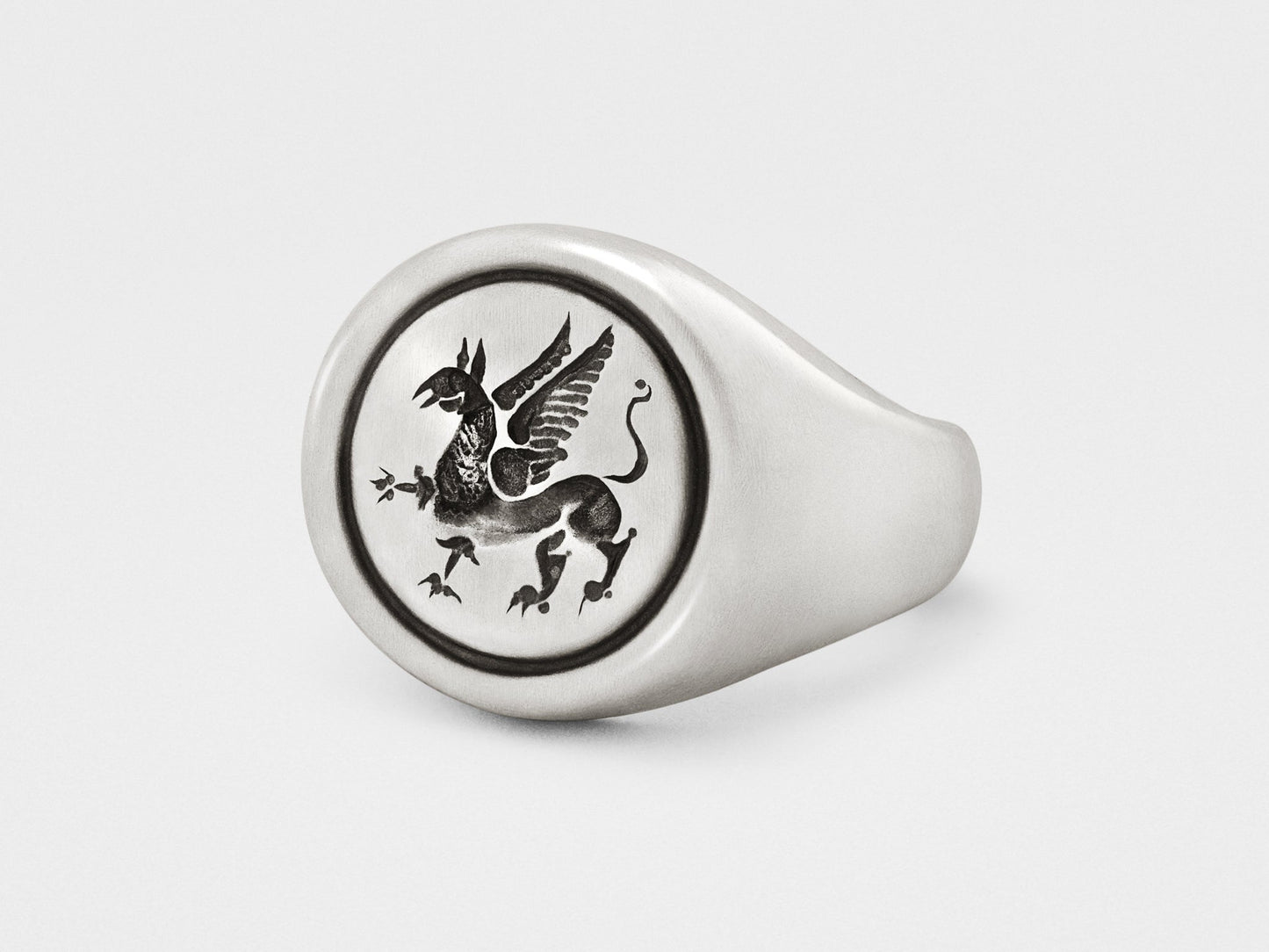 Snake Bones Griffin 925 Sterling Silver Signet Ring