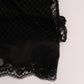 Dolce & Gabbana Black Silk Mesh Floral Lace Top