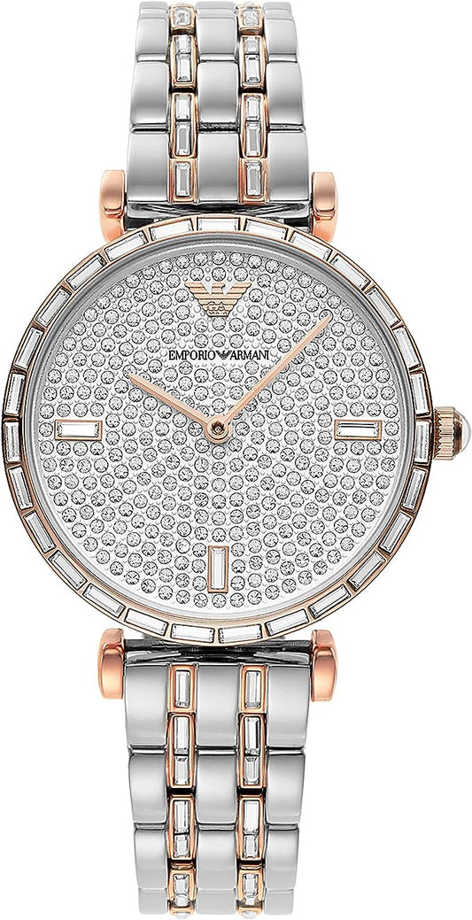 Emporio Armani Watches Silver Steel Quartz Watch