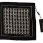 Dolce & Gabbana Black Printed Square Handkerchief Scarf